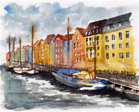 The Whimsical World of Nyhavn: Colourful Sketches of Copenhagen | Wanderarti