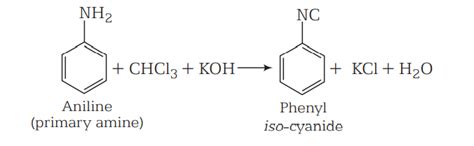 Phenyl isocyanide is prepared from aniline by - Tardigrade