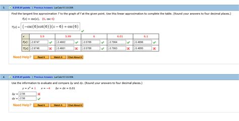 Solved Find the tangent line approximation T to the graph of | Chegg.com