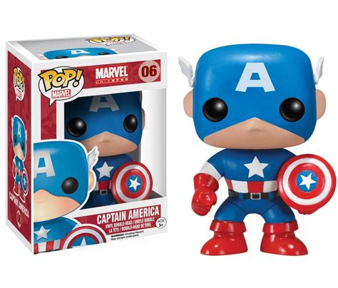 Mozlly Funko Marvel Comics Captain America Bobblehead Pop! Vinyl Figure (Multipack of 6 ...