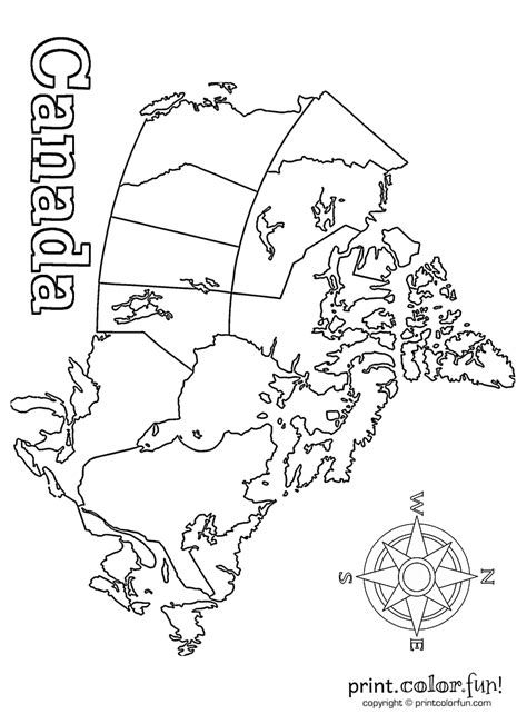 Map Of Canada Colouring Page at GetColorings.com | Free printable colorings pages to print and color