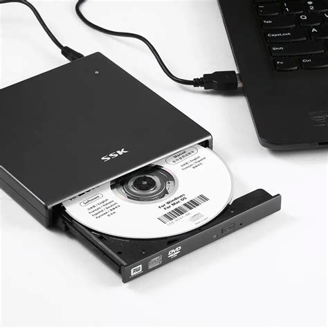 LESHP External DVD ROM Portable Reader Writer Recorder Optical Drive ...