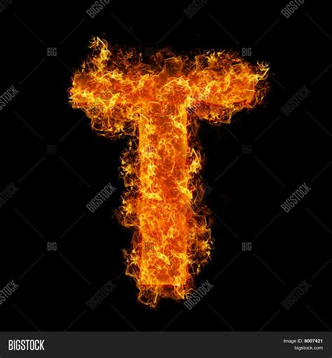 Fire Letter T Image & Photo (Free Trial) | Bigstock