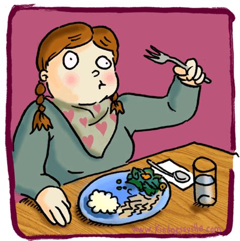 Mindful Eating. Click on the image to see it animated. www.kindnessville.com | Cartoon ...