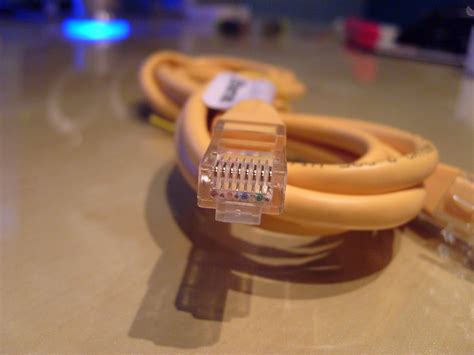 Ethernet | Picture of end of ethernet showing a connector. | DeclanTM | Flickr