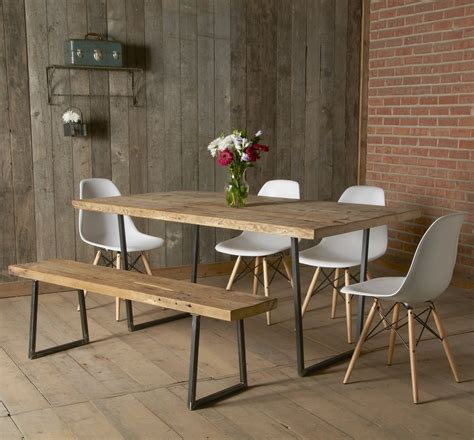 Buy a Custom Made Brooklyn Modern Rustic Reclaimed Wood Dining Table, made to order from Urban ...