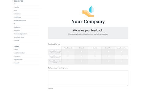 Customer Feedback Form For Products