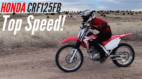 TOP SPEED - 2021 Honda CRF125FB - GPS VERIFIED (Vid #25) - YouTube