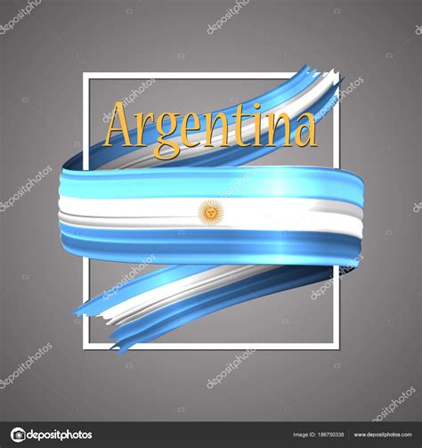 Argentina flag. Official national colors.Argentinian 3d realistic ...