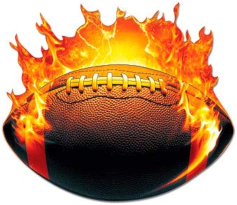 Football On Fire Clipart