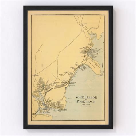 York Beach Map 1894 Old Map of York Beach Maine Art Vintage - Etsy ...