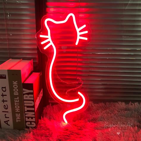 20 Colorful Cat Sign Neon Sign Custom Animal Shape LED | Etsy