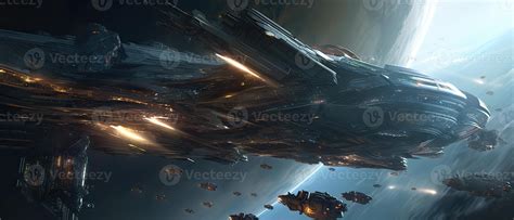 Futuristic sciFi huge battle spaceships. Futuristic sciFi huge battle ...