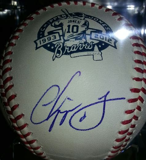 Chipper Jones - Atlanta Braves - 1993 to 2012 logo - Autograph | Atlanta braves, Chipper jones ...