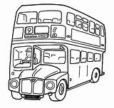 London Double Decker Bus Coloring Page Coloring Pages sketch template