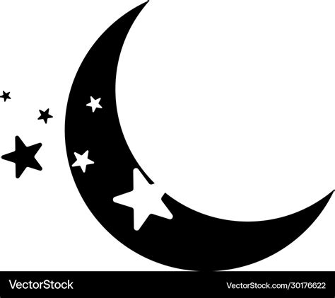 Sickle moon graphic design template isolated Vector Image