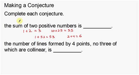 Describe the Steps for Making a Conjecture Using Inductive Reasoning