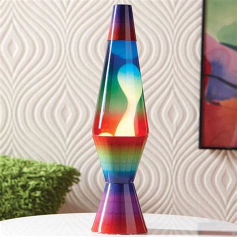 20oz Color Max Rainbow Lava Brand Motion Lamp Clear Liquid w/White Lava | eBay