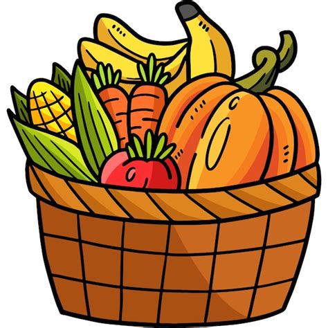 Cartoon Vegetable Basket