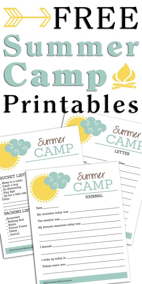 Free Printable Summer Camp Activities