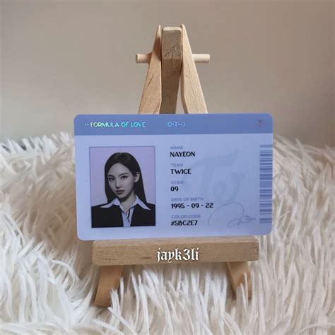 Twice Nayeon Fol Formula of Love Blue ID Card, Hobbies & Toys, Memorabilia & Collectibles, K ...