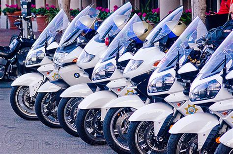 CHP Motorcycles Row - Parked (San Francisco)