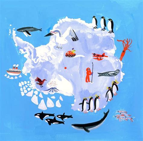 South-Pole by Christopher Corr | Illustrated map, Antarctica, Pole art