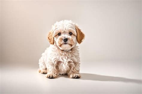 Premium AI Image | Adorable Canine Portrait Happy Lap Dog Puppy Sitting ...