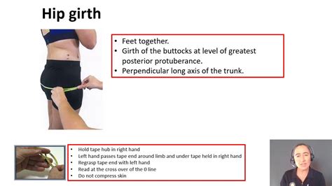 Hip girth measurement technique - YouTube