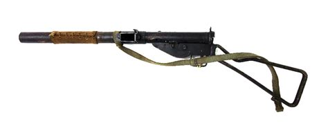 A 9mm Sten MK2 submachine gun and canvas bound silencer, serial number 47494, deactivated 11/03/1