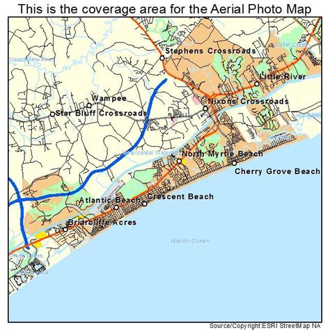 Aerial Photography Map of North Myrtle Beach, SC South Carolina