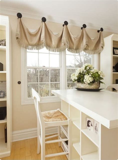 Valance | Farmhouse window treatments, Kitchen window treatments, Home