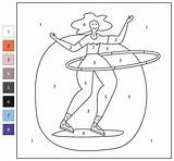 Hula Hoop Color By Number  Free Printable Coloring Pages sketch template