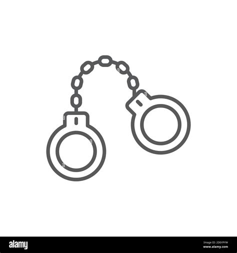 Handcuffs and police badge vector icon symbol isolated on white background Stock Vector Image ...