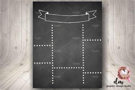 Printable Blank Chalkboard Template | Poster Templates ~ Creative Market