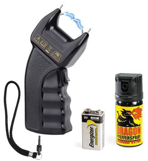 PTB Stun gun 200.000 volt incl. battery and extra pepper spray | STUN GUN | SELF-DEFENCE ...