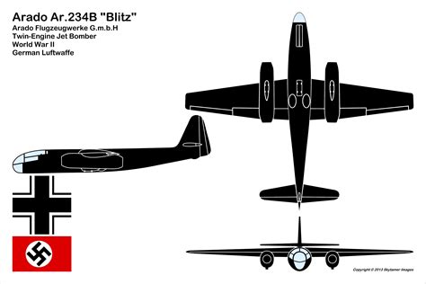 Arado Ar.234B Blitz German Twin-engine Jet Bomber