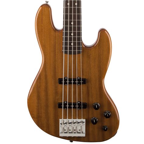 DISC Fender Deluxe Active Jazz Bass V, Okume Natural | Gear4music