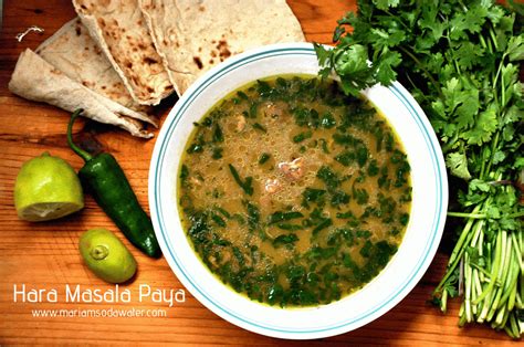 Green masala Paya Recipe| Coriander and green chilli trotter | Recipe52.com