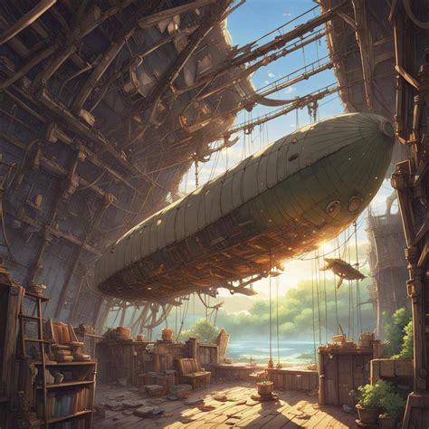 Airship Hangar after the Fall by JonnyCsn on DeviantArt