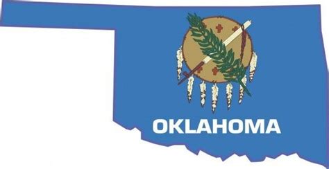 5" x2.75" Die Cut Oklahoma Shape State Flag Bumper Sticker Decal Stickers Decals Oklahoma State ...