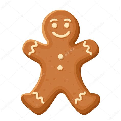 Gingerbread man. Vector Christmas cookie. — Stock Vector © Naddya #57570183