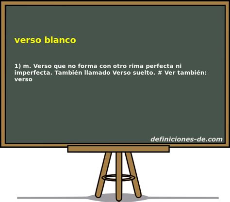 Significado de «verso blanco»