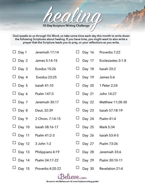 Printable Healing Scriptures - Printable Word Searches