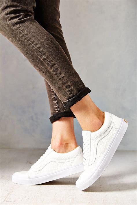 Lyst - Vans Old Skool Premium Leather Low-Top Women'S Sneaker in White