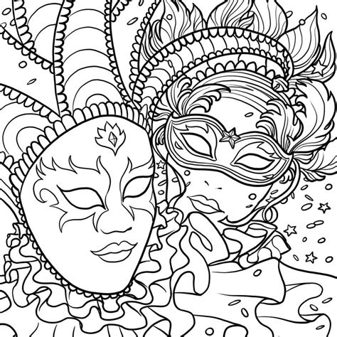 Mardi Gras Coloring Pages Printable - Printable Word Searches