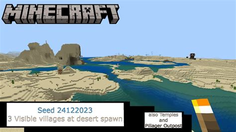 Minecraft seed 24122023 - Lots of villages and temples. (No talking) - YouTube