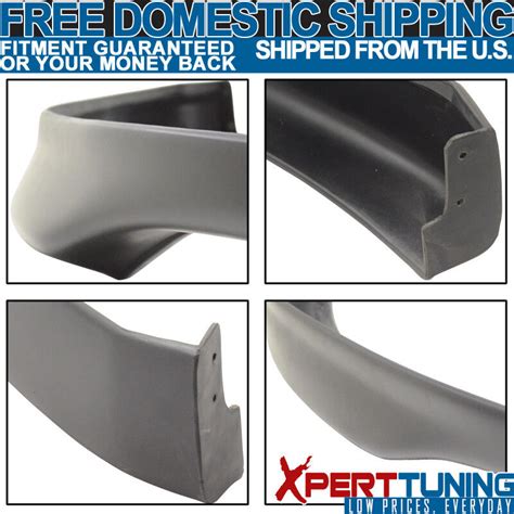 Fits 03-07 Infiniti G35 TR Style Unpainted Black Front Bumper Lip ...