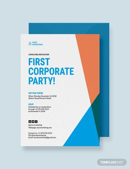 Corporate Party Invitation - 15+ Examples, Illustrator, Word, Pages ...