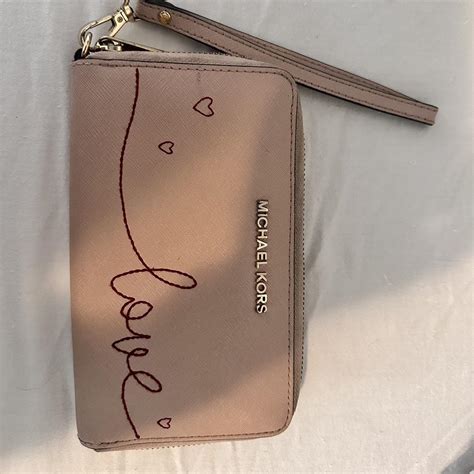 Pink Michael Kors wallet - Depop